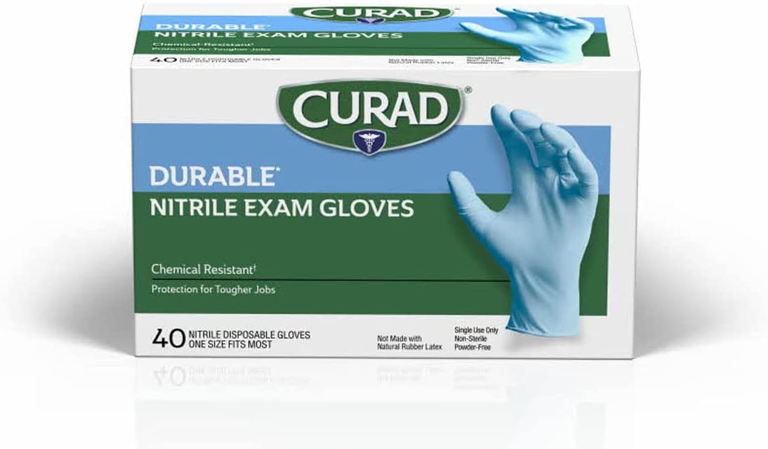 Curad Nitrile Exam Glove PF Powder Free