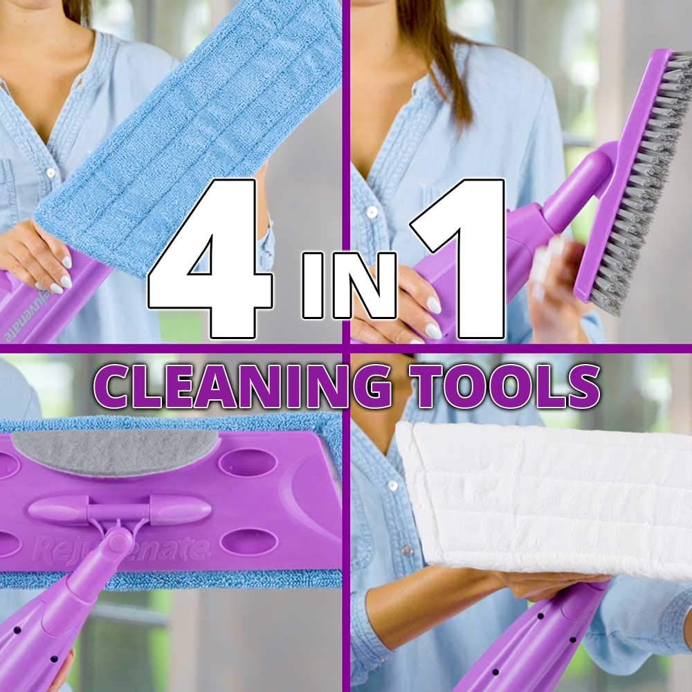 Rejuvenate Click N Clean Multi-Surface Spray Mop System Complete Bundle Includes Free Click