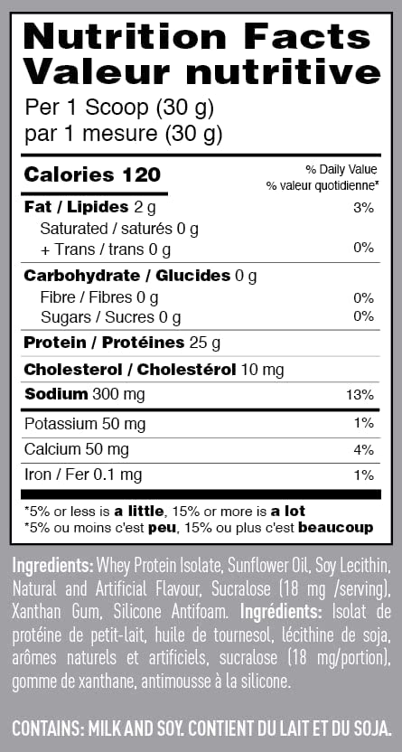 Isopure Creamy Vanilla Whey Isolate Protein Powder